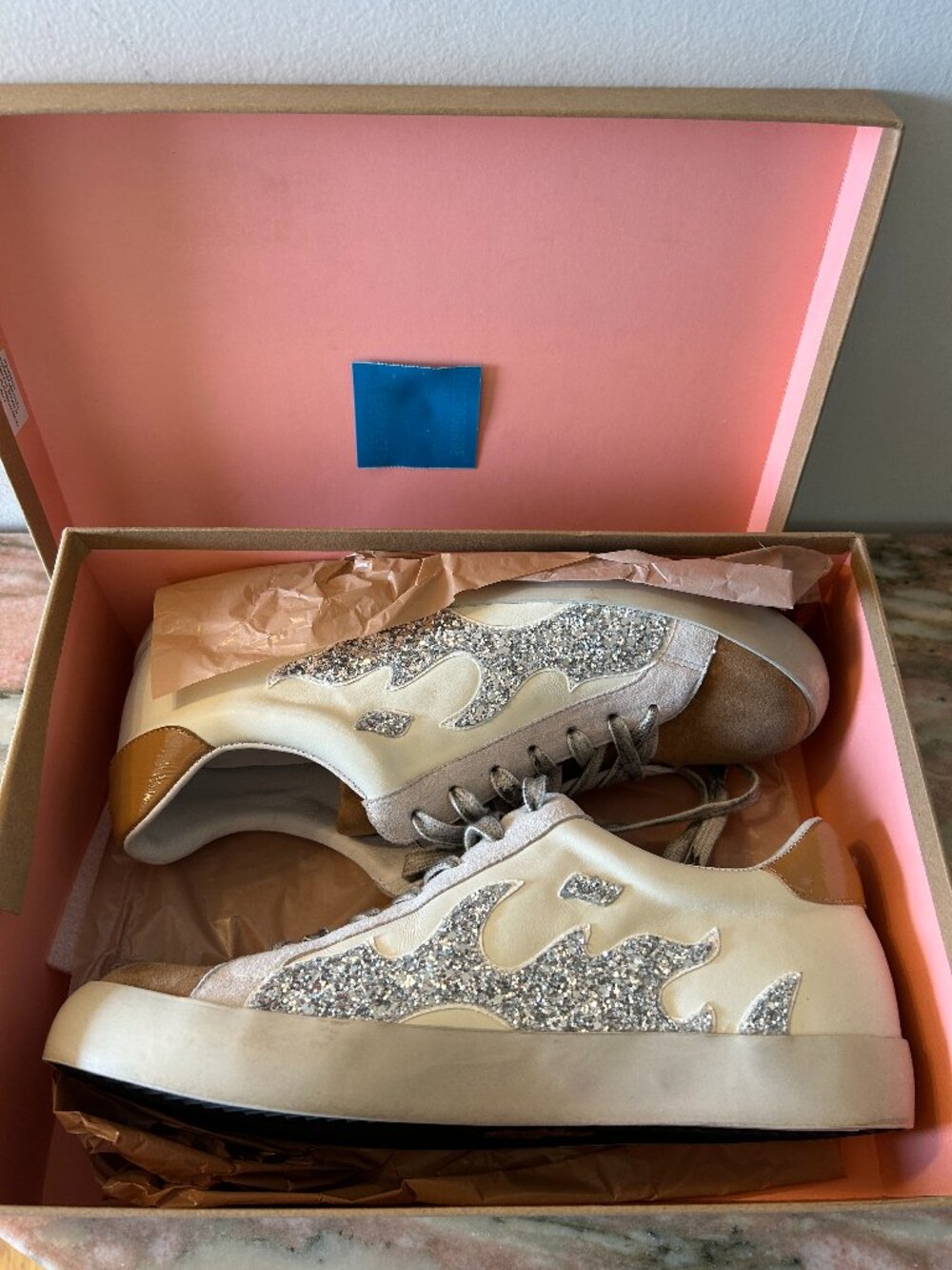 Anthropologie Bibi Lou Gamin Flame Sneaker Neutral